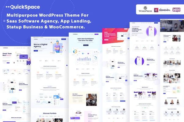 QuickSpace multipurpose agency WordPress theme preview
