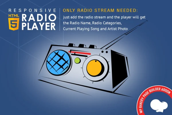WPBakery Addon – HTML5 Radio Player plugin banner