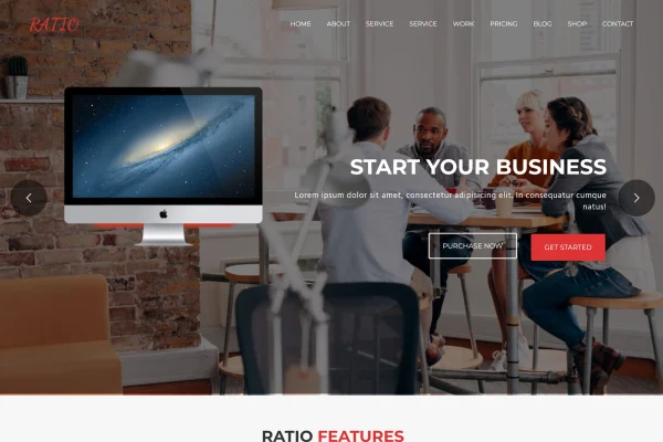 Ratio Material Design WordPress theme preview