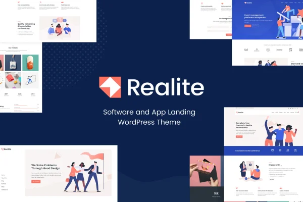 Realite startup business WordPress theme cover image