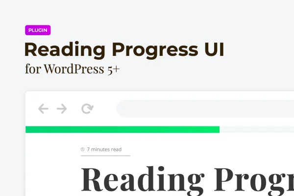 Rebar reading progress bar plugin banner for WordPress