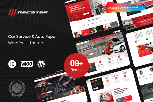 Recster car service and auto repair WordPress theme preview
