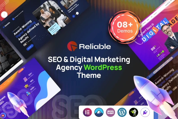 Reliable SEO and digital marketing agency WordPress theme preview