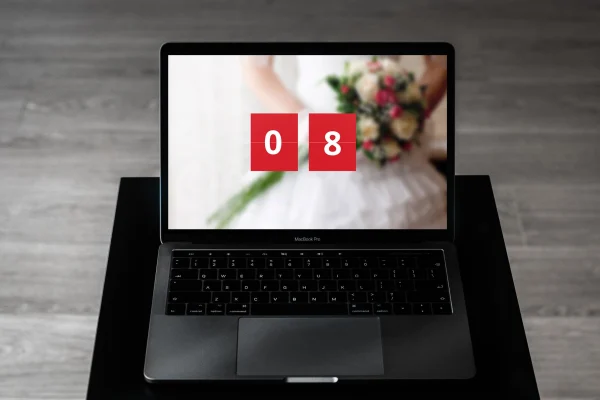 Responsive coming soon landing page with countdown timer and email signup form