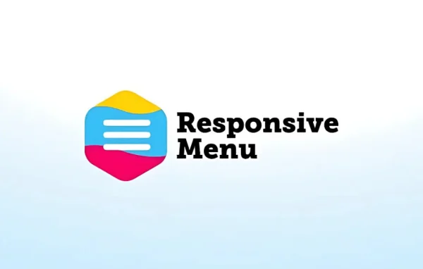 Responsive Menu Pro plugin banner showing a mobile navigation menu