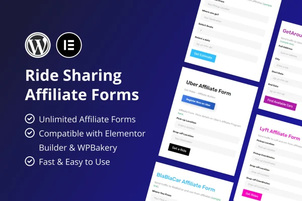Ride Sharing Affiliate Forms plugin banner