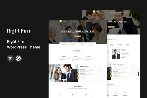 Right Firm law firm WordPress theme preview