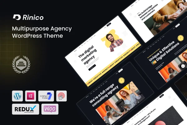Rinico multipurpose agency WordPress theme preview