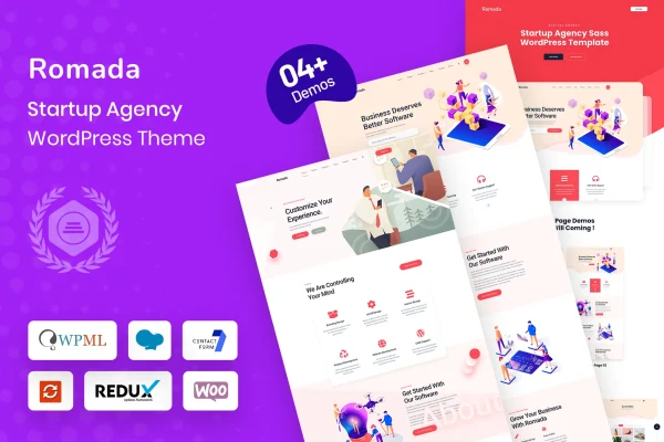 Romada startup agency WordPress theme preview