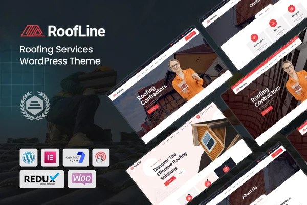 RoofLine roofing services WordPress theme preview