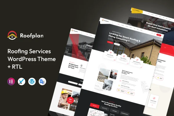 Roofplan roofing services WordPress theme preview