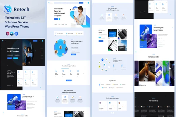Rotech technology and IT solutions WordPress theme preview