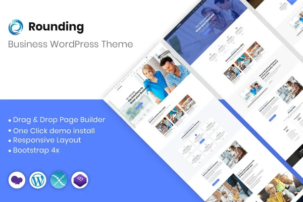 Rounding business WordPress theme preview