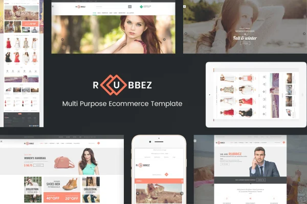 Rubbez WooCommerce and corporate WordPress theme preview