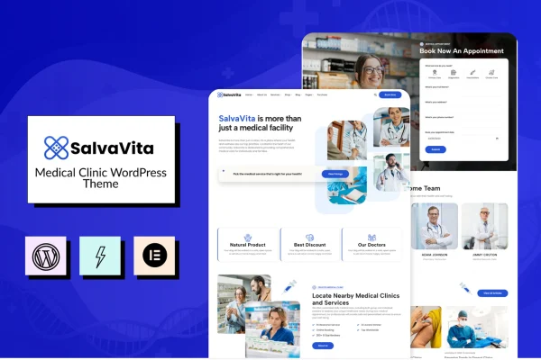 SalvaVita medical clinic WordPress theme preview