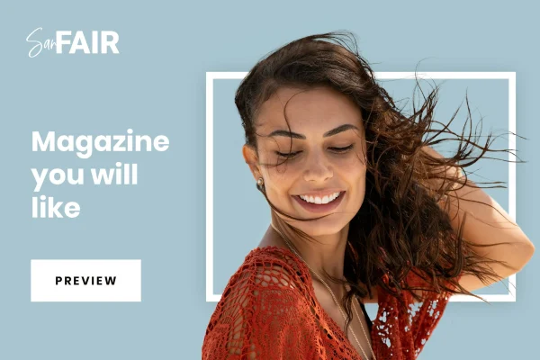 SanFair blog magazine Elementor template kit preview