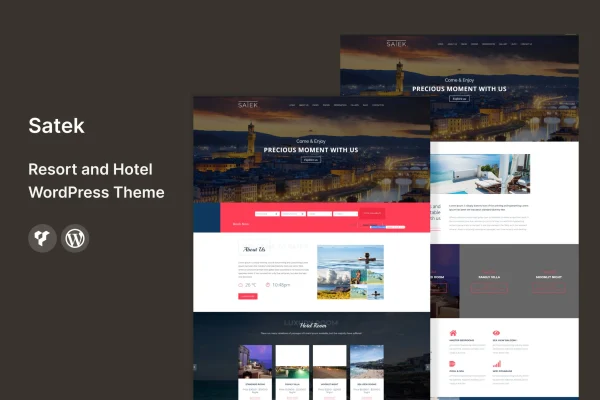 Satek resort and hotel WordPress theme preview