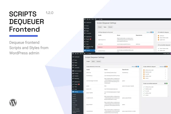 Scripts Dequeuer (Frontend) WordPress plugin banner