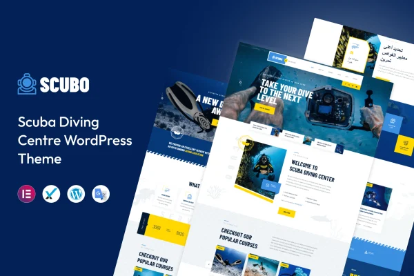 Scubo scuba diving centre WordPress theme preview