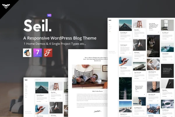 Seil minimal WordPress blog theme preview