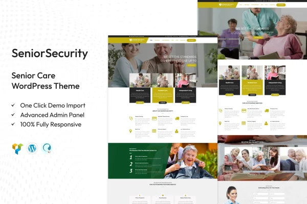 Senior Security senior care WordPress theme preview