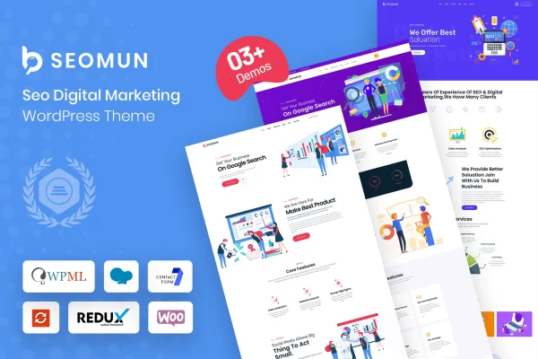 Seomun SEO and digital marketing agency WordPress theme preview