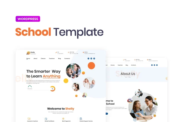 Shelly school template kit for Elementor cover image