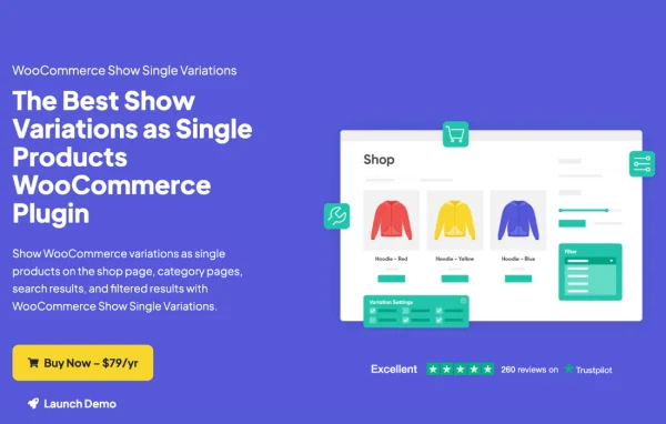 Show Single Variations WooCommerce plugin banner