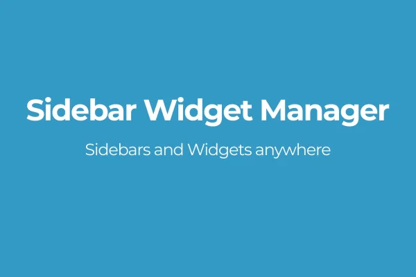 Sidebar & Widget Manager plugin banner