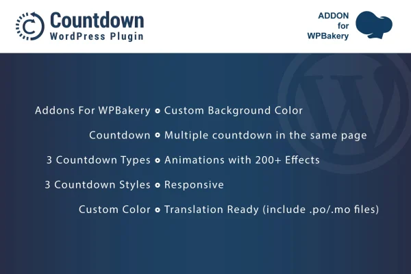 Simple Countdown for WPBakery plugin banner with countdown timer examples