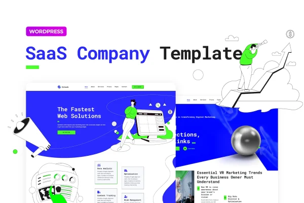 Sitech SaaS company Elementor Pro template kit preview