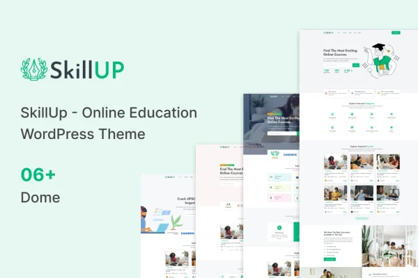 SkillUp Theme online education WordPress theme preview