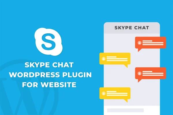 Skype chat plugin for website banner showing a Skype chat box on a WordPress site