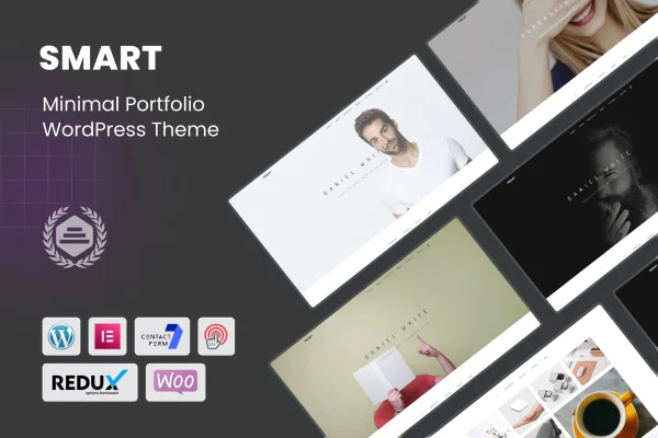 Smart minimal portfolio WordPress theme preview