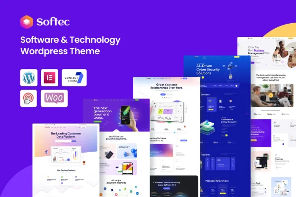 Softec software and technology WordPress theme preview