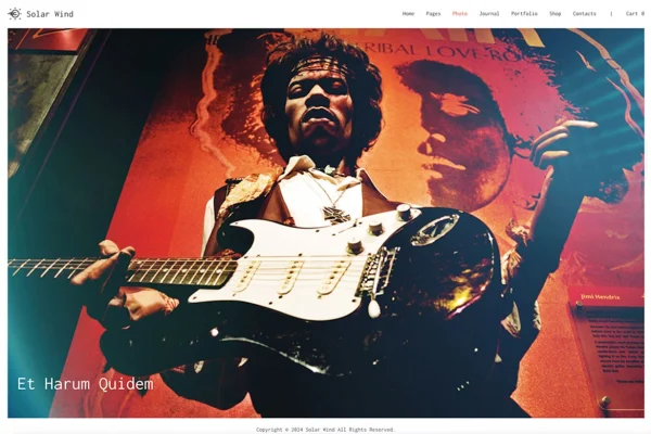 Solarwind photography WordPress theme cover image