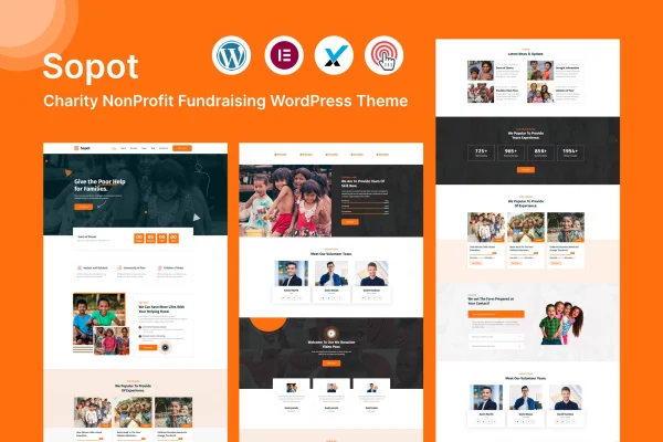Sopot charity fundraising WordPress theme cover image