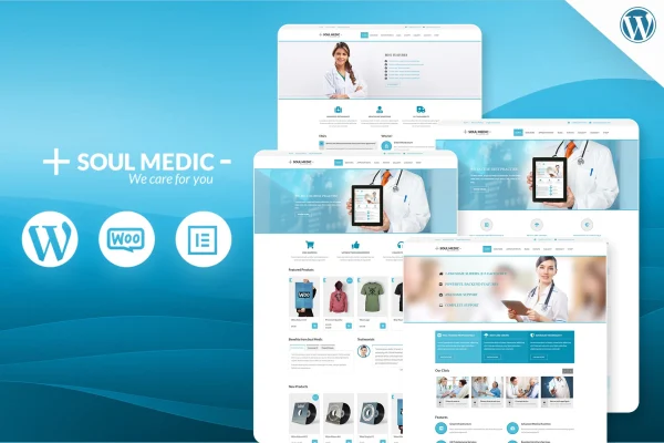 SoulMedic hospital and doctor WordPress theme preview