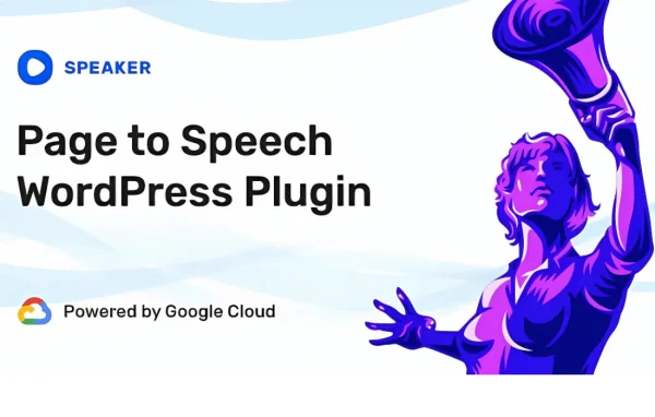 Speaker page to speech WordPress plugin banner
