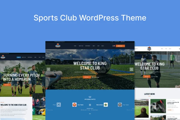 SpoClub Theme sports club WordPress theme preview