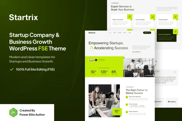Startrix startup and business WordPress theme preview
