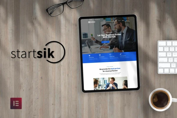 Startsik startup business Elementor template kit preview
