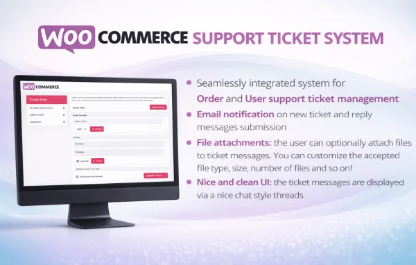 WooCommerce Support Ticket System plugin banner