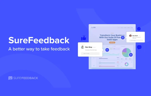 SureFeedback Admin Site plugin banner for visual website feedback