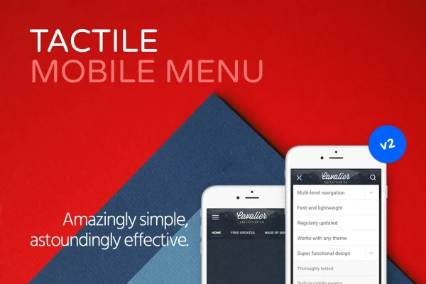 Tactile, by Bonfire WordPress mobile menu plugin banner