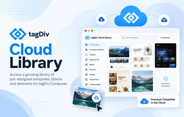 tagDiv Cloud Library plugin banner for the Newspaper theme
