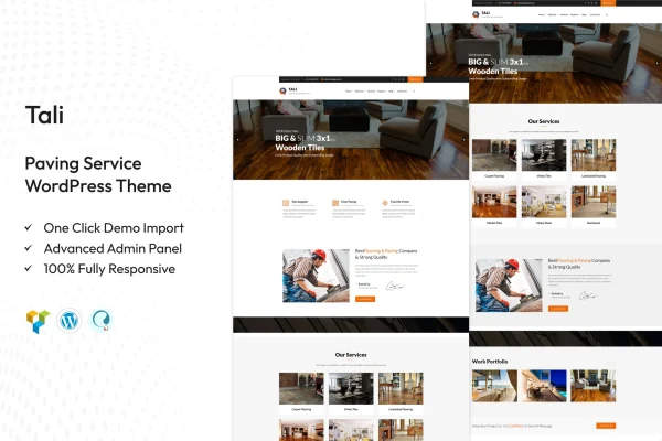 Tali paving service WordPress theme preview