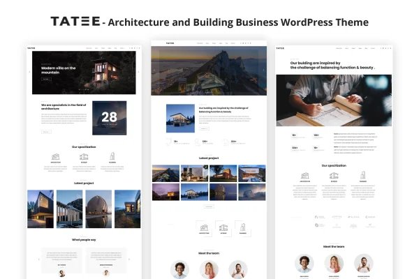 Tatee architecture and building WordPress theme preview