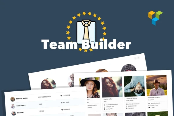 Team Builder meet the team WordPress plugin banner