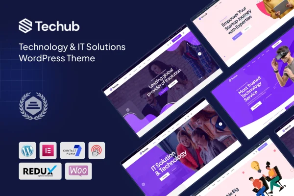 Techub technology and IT solutions WordPress theme preview
